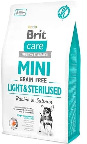 Акція на Сухой корм Brit Care Mini Gf Light and Sterilised для стерилизованных собак малых пород и чрезмерным весом Кролик и лосось 2 кг + 3 паучи 85 г (2700000049433) від Stylus