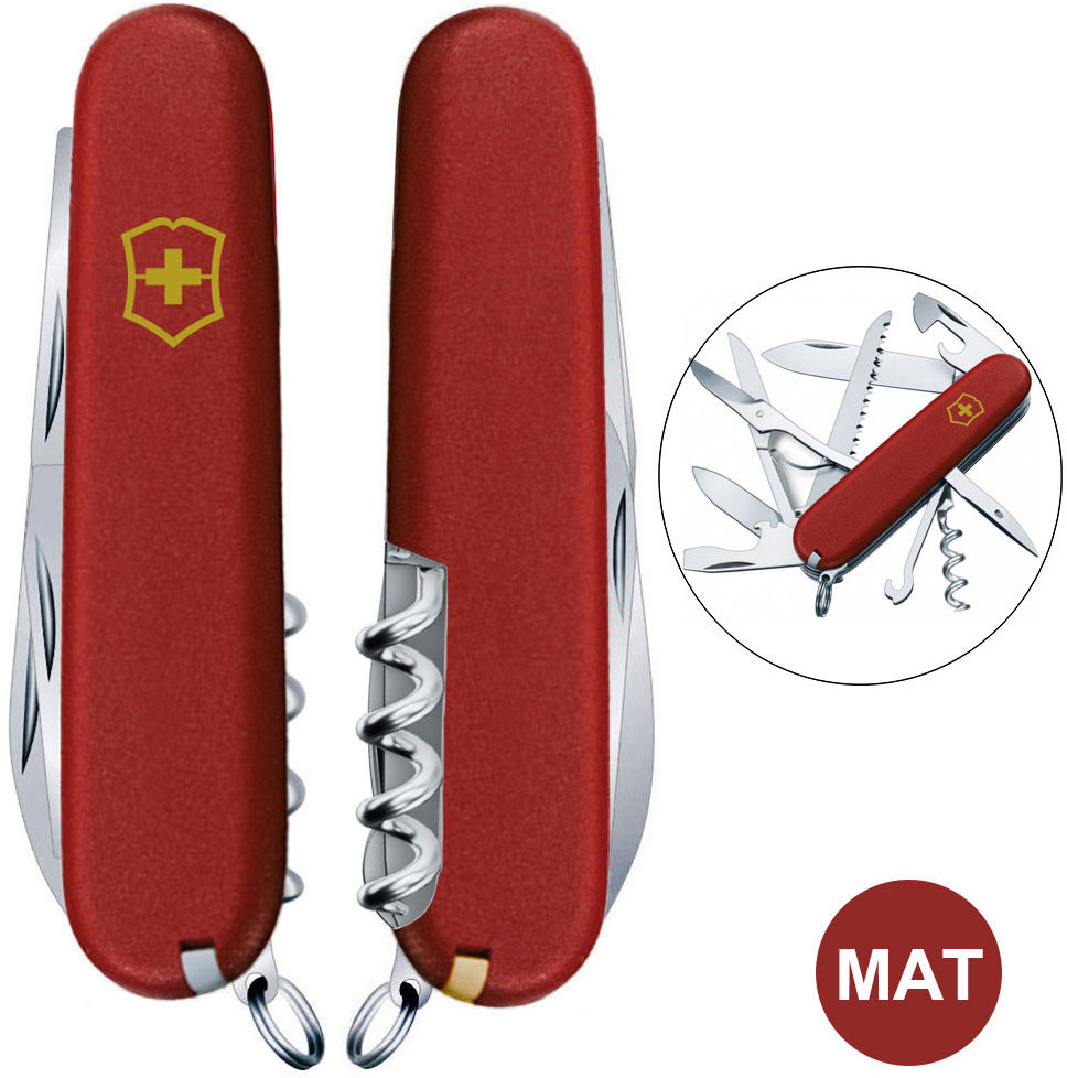 

Victorinox Huntsman Mat красный матовый лак с желтым лого (Vx13713_M0008p)