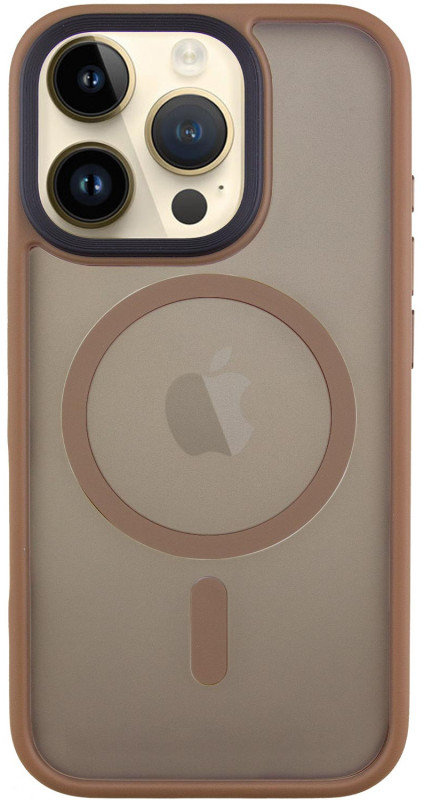 

Mobile Case TPU+PC Metal Buttons with MagSafe Gold для iPhone 16 Pro