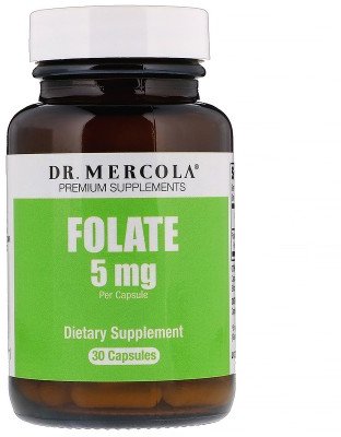 

Dr. Mercola Folate 5 mg 30 Caps Фолат