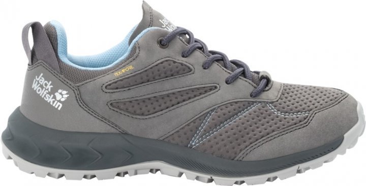 

Кроссовки Jack Wolfskin Woodland Texapore Low W 4039241-6338 37.5 серые текстиль демисезон