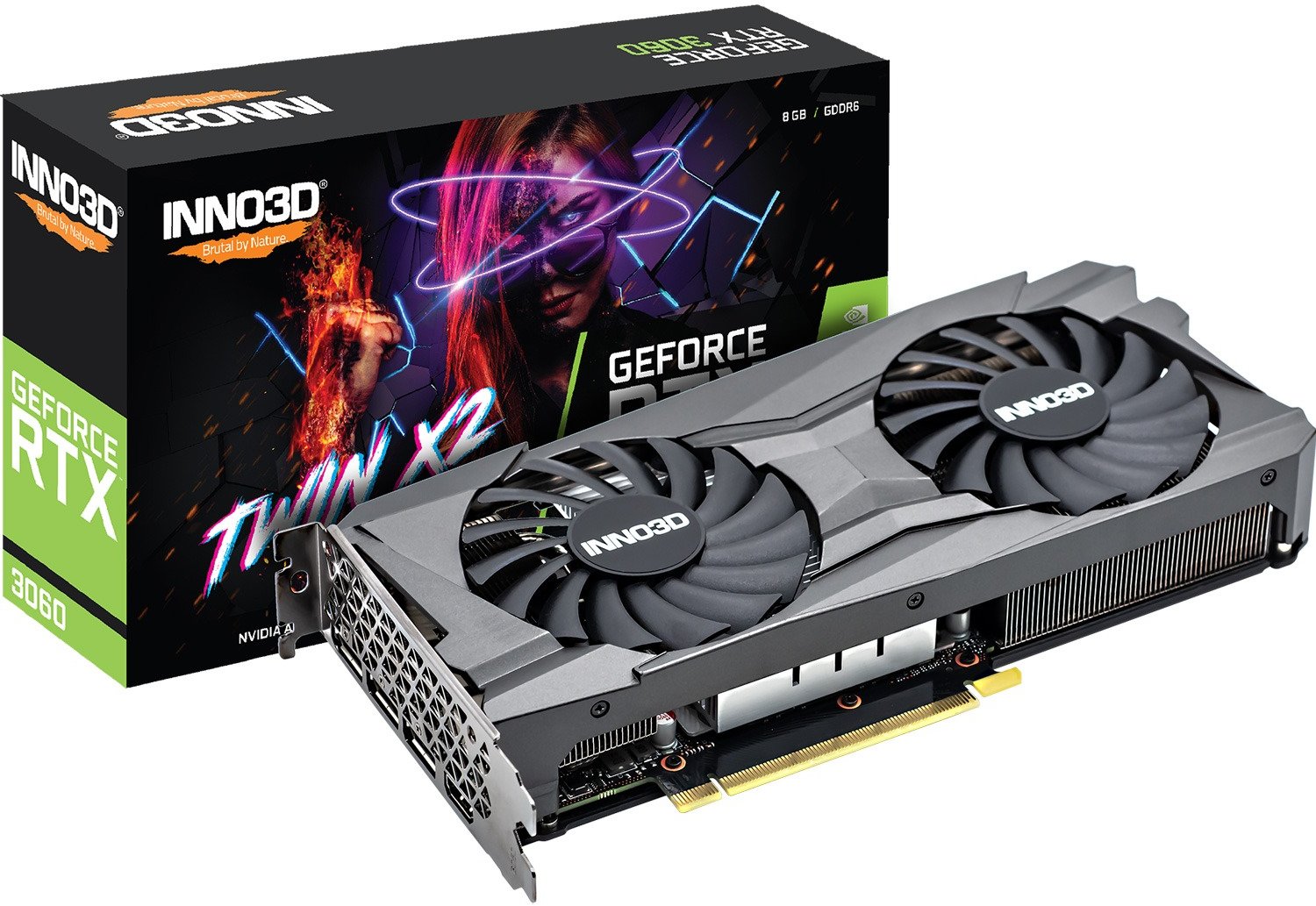 

INNO3D Geforce Rtx 3060 8GB Twin X2 Oc (N30602-08D6X-11902130) Ua