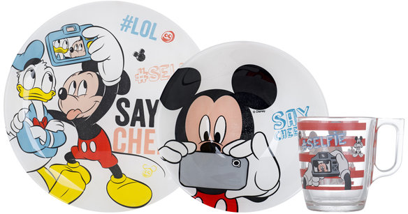 

Набор детский на 1 персону из 3 предметов Luminarc Disney Party Mickey (N5278)