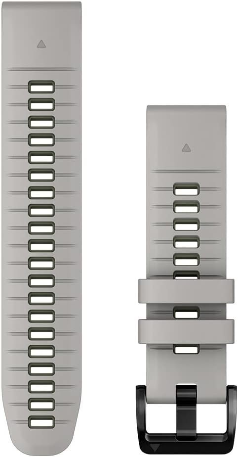 Акція на Garmin QuickFit 22 Watch Bands Fog Grey/Moss Silicone (010-13280-08) від Y.UA