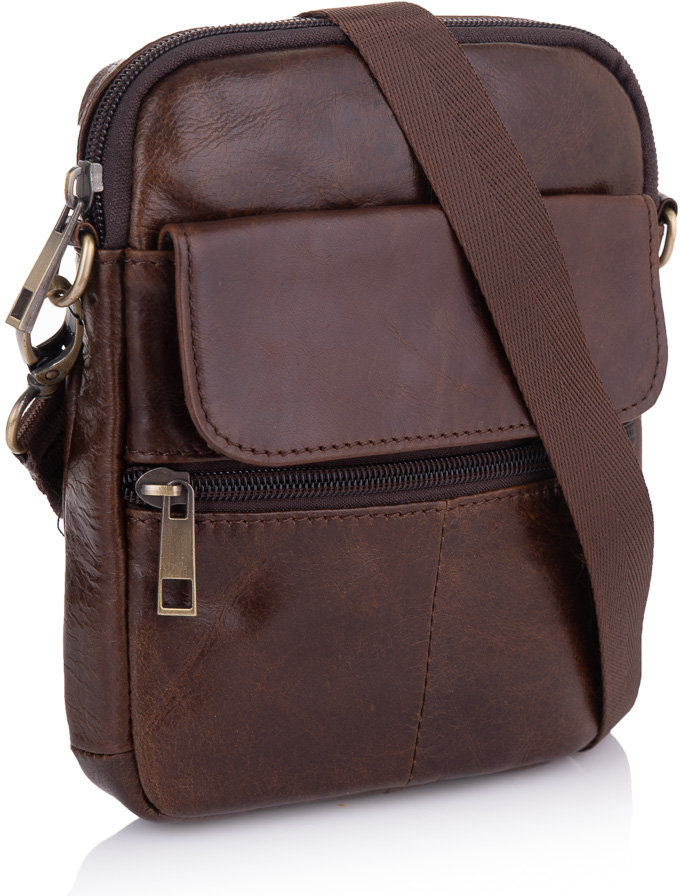 

Мужская сумка через плечо Buffalo Bags коричневая (SHIM7350C-brown)