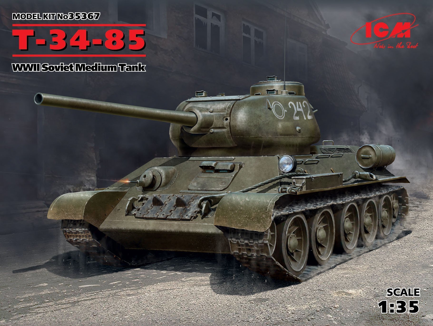 

Советский средний танк Т-34-85, 2 МВ Т-34-85, Wwii Soviet Medium Tank (ICM35367)