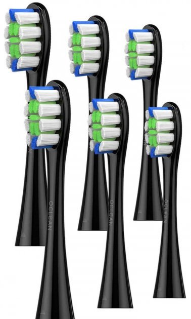 Акція на Насадка для зубной электрощетки Oclean P1C5 B06 Plaque Control Brush Head Black від Stylus