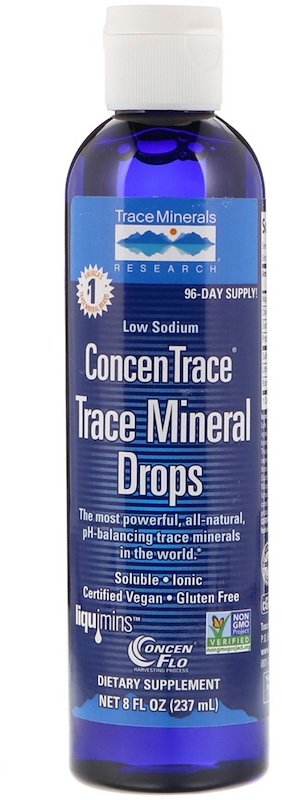 

Trace Minerals Research ConcenTrace, Trace Mineral Drops, 8 fl oz (237 ml) (TMR-00005)