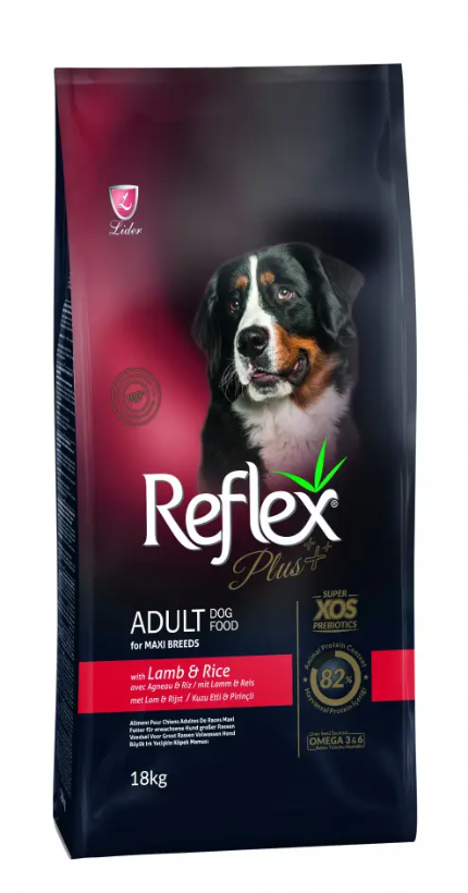 Акція на Cухой корм Reflex Plus Adult Dog Food with Lamb & Rice for Maxi Breeds для собак больших пород с ягненком и рисом 18 кг (RFX-204) від Stylus