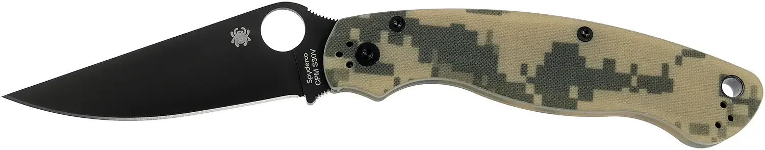 Акція на Spyderco Military 2 Black Blade Cpm S30V G-10 camo (87.16.32) від Stylus