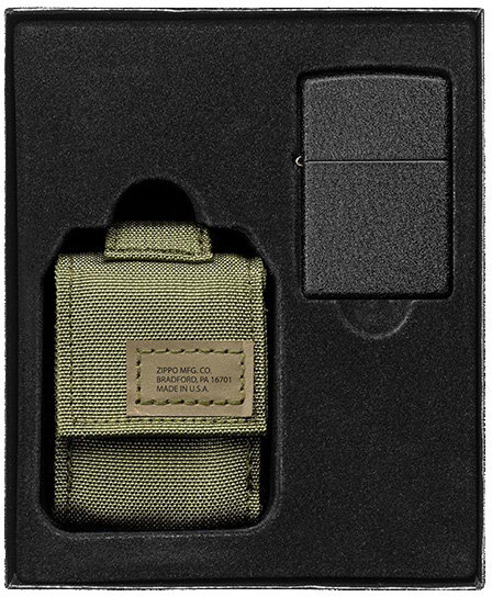 

Запальничка Zippo 236 Blk Crackle Ltr Tactical Pouch Od Green Gs (49400)