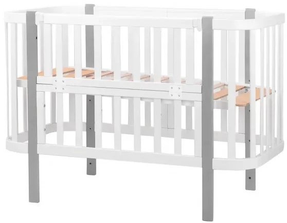 Акція на Кровать Babyroom Луна 120x60 набор 80x60 бело-серый (680869) від Stylus