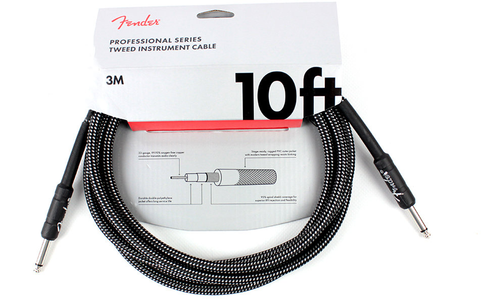 

Кабель инструментальный Fender Cable Professional Series 10' Grey Tweed