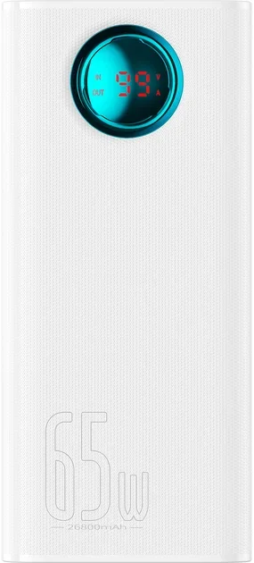 

Baseus Power Bank 26800mAh Amblight Digital Display Quick Charge 65W White (P10022402223-00)