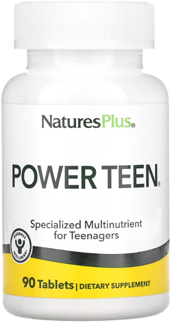 

Nature's Plus Power Teen Мультивитамины для подростков 90 таблеток