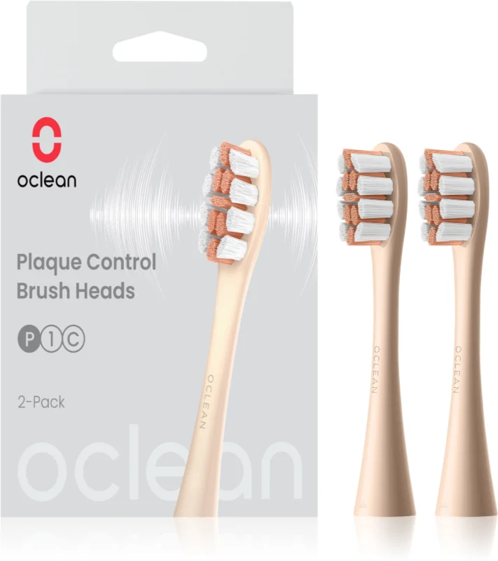 Акція на Насадка для щетки Oclean P1C8 Brush Head Golden 2шт (6970810553970) від Stylus