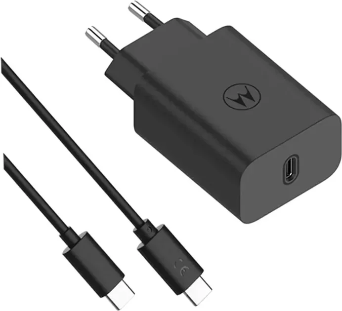 Акція на Motorola Wall Charger USB-C 30W with USB-C Cable 1m Black (SJMC302) від Stylus