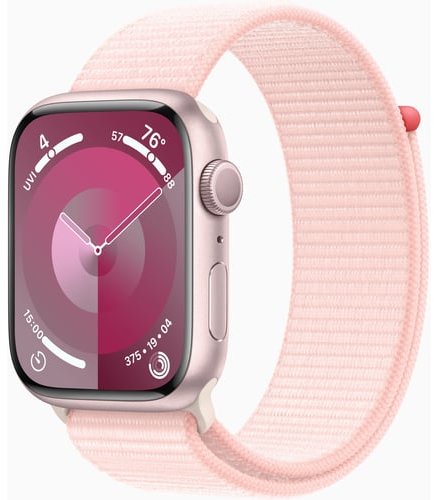 Акція на Apple Watch Series 9 45mm Gps Pink Aluminum Case with Light Pink Sport Loop (MR9J3) від Stylus