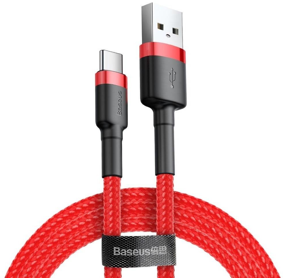 Акція на Baseus Usb Cable to USB-C Cafule 2A 3m Red (CATKLF-U09) від Y.UA