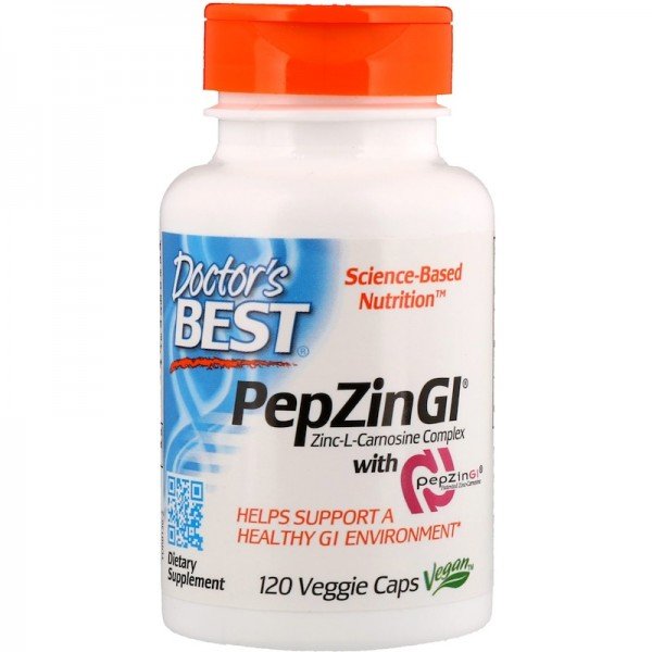 Акція на Doctor's Best PepZin Gl Zinc-L-Carnosine Complex Цинк карнозин комплекс 120 капсул від Stylus