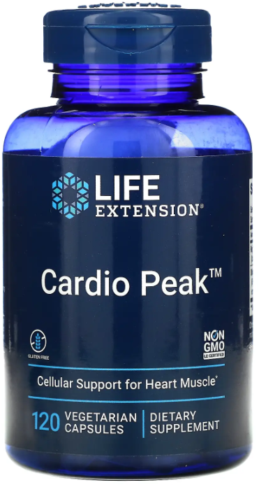 

Life Extension Cardio Peak with Standardized Hawthorn and Arjuna Добавка для сердца со стандартизованными боярышником и арджуной 120 вегетарианских капсул