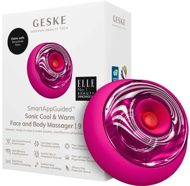 

Звуковий масажер для обличчя та тіла Geske Sonic Cool & Warm Face and Body Massager 9 в 1 Magenta (GK000699MG01)