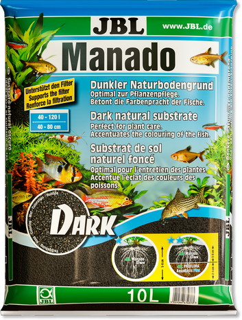 Акція на Грунт Jbl Manado Dark для аквариумов черный 10 л (67037) від Stylus