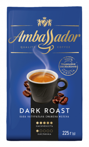 Акція на Кофе Ambassador Dark Roast молотый 225 г (8720254065601) від Stylus