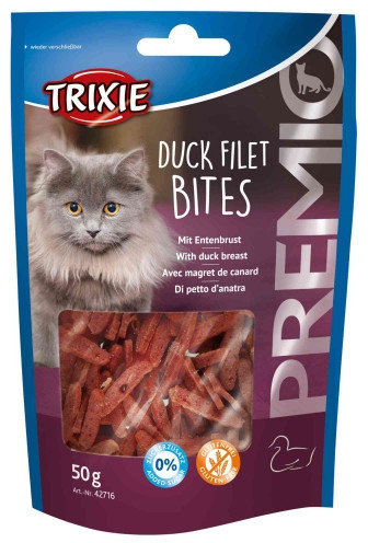 

Лакомство для кошек Trixie Premio Duck Filet Bites с сушеным филе утки 50 г (4011905427164)