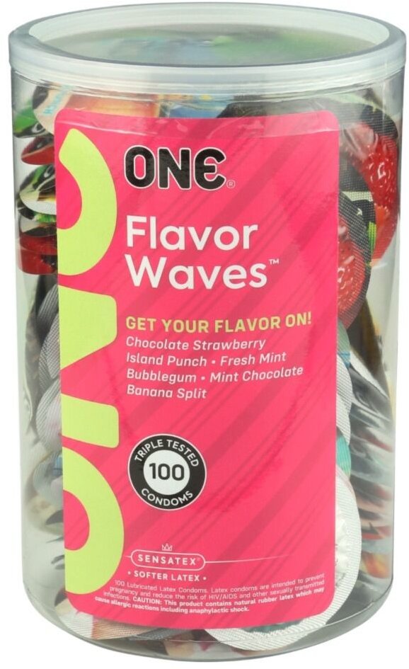 

Набір презервативів One Flavor Waves 100 шт.