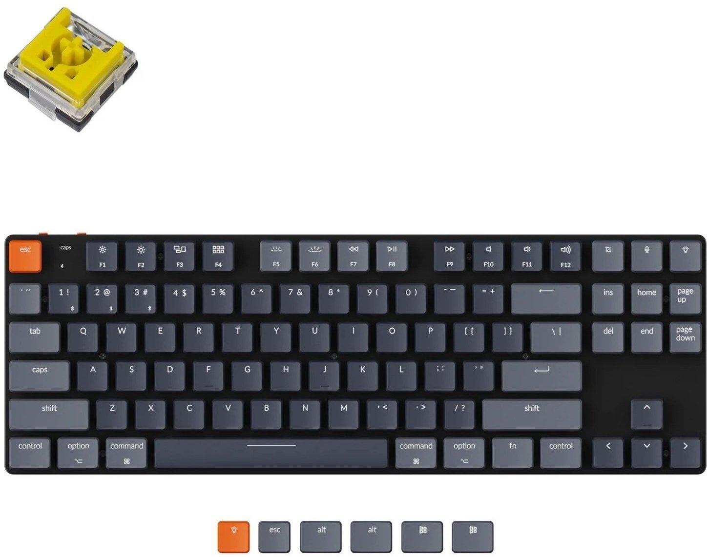 

Keychron K1SE 87 Key Optical Banana Rgb Hot-Swap Wireless Ua Black (K1SEE4_KEYCHRON)