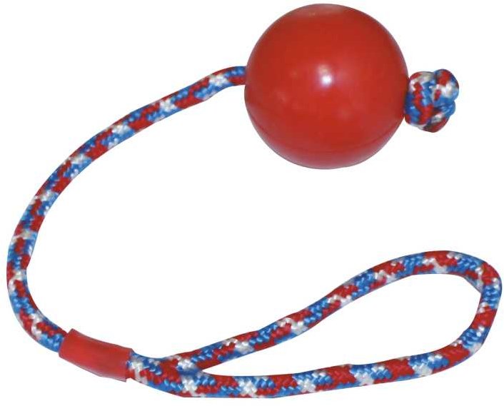 Акція на Игрушка для собак Croci Мяч на веревке литой резиновый 6.5 см (C6AT0010) від Stylus