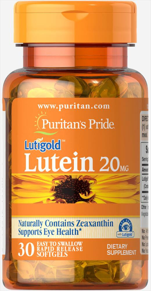 

Puritan's Pride Lutein 20 mg with Zeaxanthin 30 caps Лютеин для зору з зеаксантином