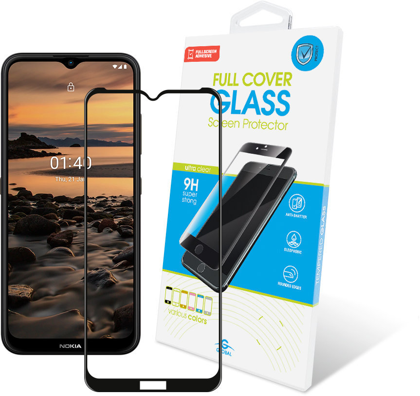 

Global Tempered Glass Full Glue Black for Nokia 1.4