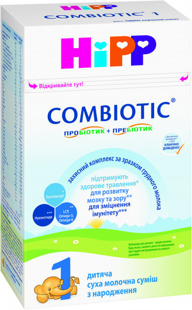 

Детская Смесь Hipp Combiotic 1, 500 гр (9062300138747)