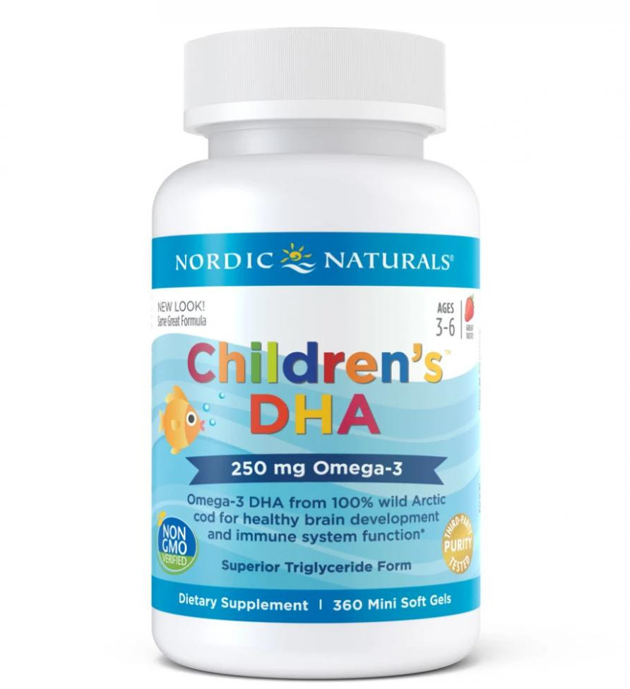 Акція на Nordic Naturals Children's Dha 250 mg 360 Mini Soft Gels Strawberry Рыбий жир для детей со вкусом клубники від Stylus