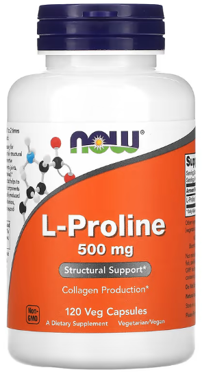 Акція на Now Foods Proline 500 mg 120 veg cap L-пролин від Stylus