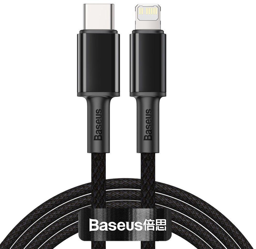 Акція на Baseus Cable USB-C to Lightning Pd High Density Braided 20W 2m Black (CATLGD-A01) від Stylus