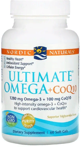 Акція на Nordic Naturals Ultimate Omega + CoQ10 1000 mg Омега Ультимейт с коэнзимом 60 гелевых капсул від Stylus