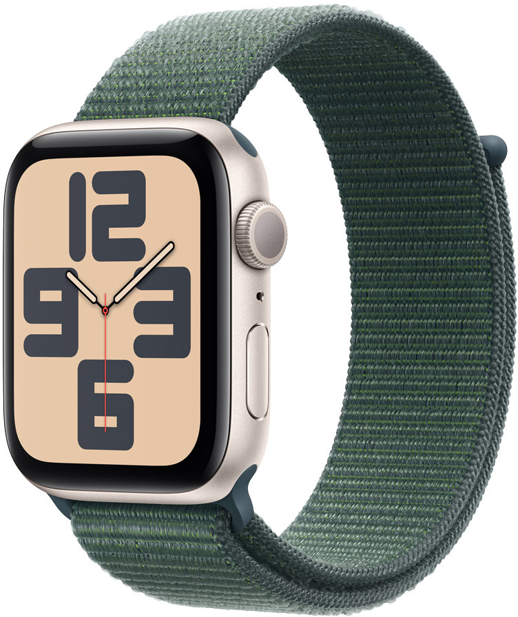 

Apple Watch Se 2 2024 44mm Gps Starlight Aluminum Case with Lake Green Sport Loop (MXEW3QH/A) Ua