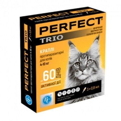 Акція на Капли PerFect Trio для кошек (фипронил, инвермектин) 4-10 кг, 3 амп. х 0.8 мл (4820138347596) від Stylus