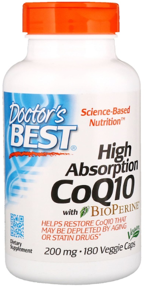 

Doctor's Best High Absorption CoQ10 200 mg 180 Caps (DRB-00329)