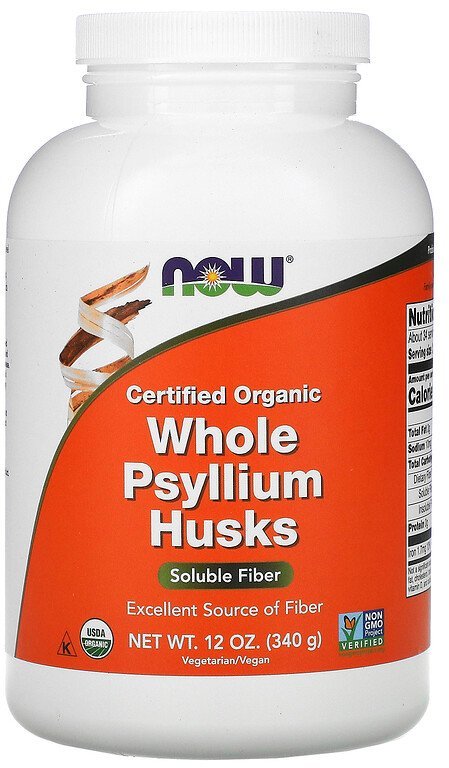 Акція на Now Foods Certifed Organic Whole Psyllium Husks Подорожник органический 340 г від Stylus