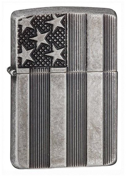 

Зажигалка Zippo 28974 U.S. Flag Armor Antq Slvr Plate