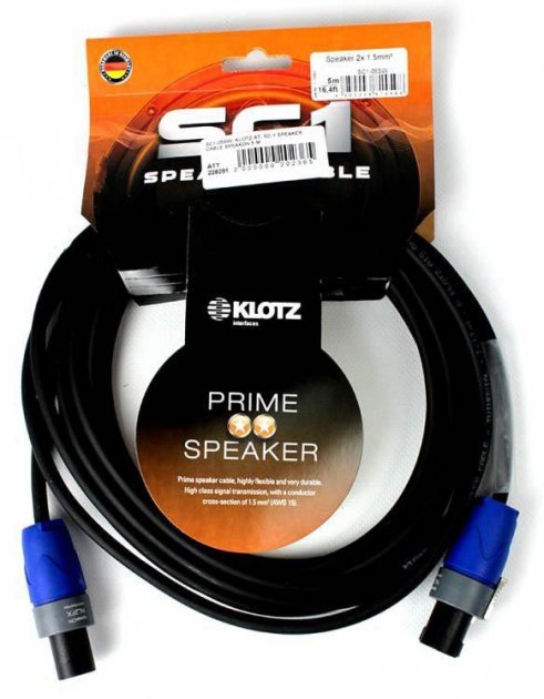 

Кабель акустический Klotz SC-1 Speaker Cable Speakon 5 M