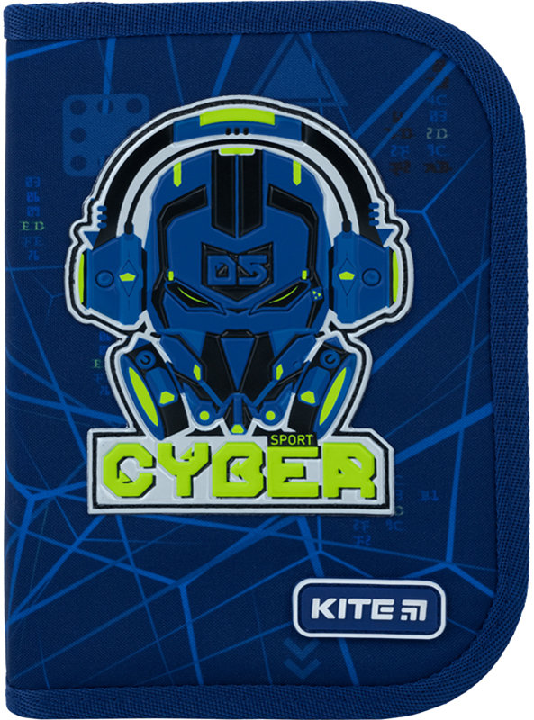 

Пенал без наполнения Kite Cyber K22-622-8, 1 отделение, 2 отворота