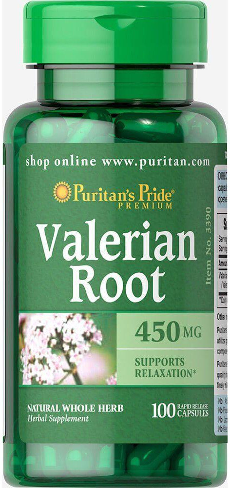 

Puritan's Pride Valerian Root 450 mg 100 caps Валериана корень