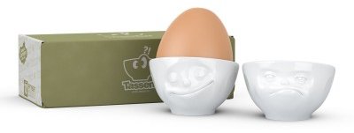 Акція на Набор из двух фарфоровых подставок для яиц Tassen Счастье и Хмм (TASS15301/TI) від Stylus