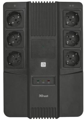 

Trust Maxxon 800VA Ups 6 standard wall power outlets Black 23326