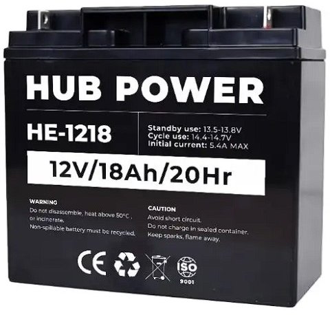 

Hub Power 12V 18 Ah (HE-1218)